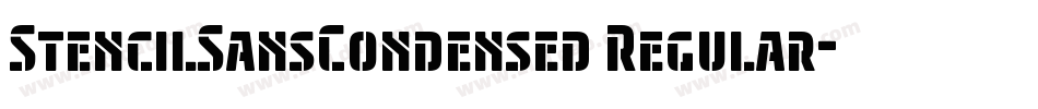 StencilSansCondensed Regular字体转换